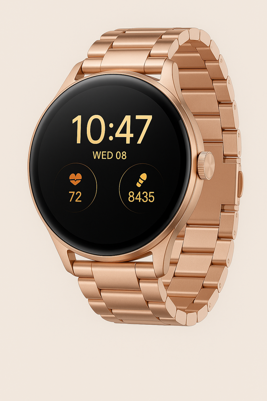 Rose gold smartwatch for women